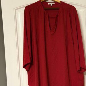Women's Chaus New York Red Blouse 2x